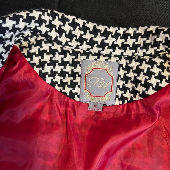 Vintage F21 Cropped Cape Style Tweed Jacket - Picture 4 of 5